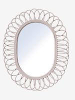 Ovale rotan spiegel DOUCE PROVENCE paars