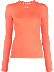 Off-White haut à logo imprimé - Orange