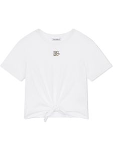 Dolce & Gabbana Kids t-shirt en coton à logo DG - Blanc