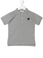 Comme Des Garçons Play Kids polo à logo brodé - Gris