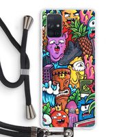 Vexx Mixtape: Samsung Galaxy A71 Transparant Hoesje met koord