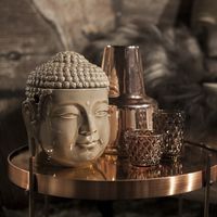 Scentchips® Buddha Hoofd Taupe waxbrander geurbrander - thumbnail