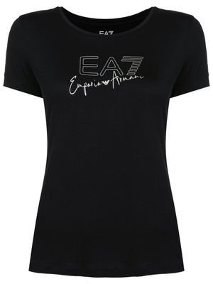 Ea7 Emporio Armani t-shirt à logo imprimé - Noir