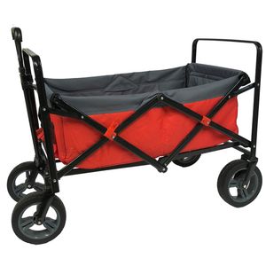 Outdoor Opvouwbare Bolderwagen Rood/Grijs/Zwart