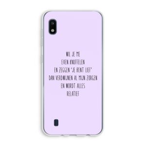 Relatief: Samsung Galaxy A10 Transparant Hoesje