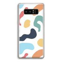 Memphis Shapes Blue: Samsung Galaxy Note 8 Transparant Hoesje