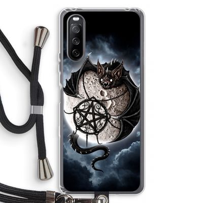 Volle maan: Sony Sony Xperia 10 III Transparant Hoesje met koord