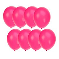 50x stuks Neon roze party ballonnen 27 cm - thumbnail