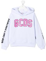 Gcds Kids hoodie à logo imprimé - Blanc - thumbnail