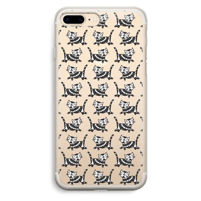 Zwarte poes: iPhone 7 Plus Transparant Hoesje