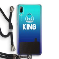 King zwart: Huawei P Smart (2019) Transparant Hoesje met koord