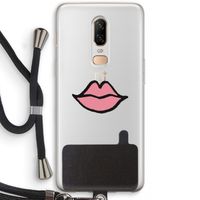 Kusje: OnePlus 6 Transparant Hoesje met koord