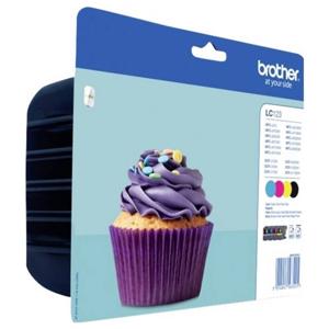 Brother Inktcartridge LC123 Origineel Combipack Zwart, Cyaan, Magenta, Geel LC123VALBP