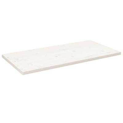 Tafelblad rechthoekig 100x50x2,5 cm massief grenenhout wit