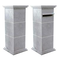 Hardsteen Pilaar & Brievenbus 4 SET
