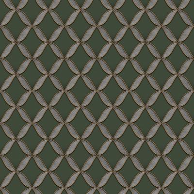 Dutch Wallcoverings Fabric Touch/Bs1 Geometric Dark Grn - Groen