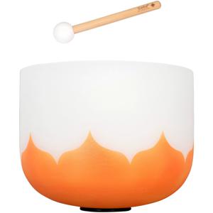 Sela SECLU13D Orange Crystal Singing Bowl Set - Lotus (D: 432 Hz)