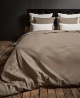 Heckett & Lane Heckett Lane dekbedovertrek Satijnstreep taupe grey