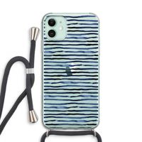 Verrassende lijnen: iPhone 11 Transparant Hoesje met koord