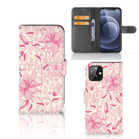 iPhone 12 | 12 Pro (6.1") Hoesje Pink Flowers - thumbnail