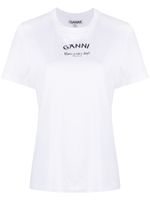 GANNI t-shirt à logo imprimé - Blanc