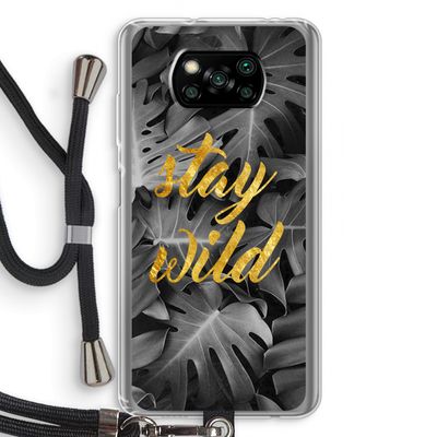 Stay wild: Xiaomi Poco X3 Pro Transparant Hoesje met koord