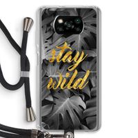 Stay wild: Xiaomi Poco X3 Pro Transparant Hoesje met koord