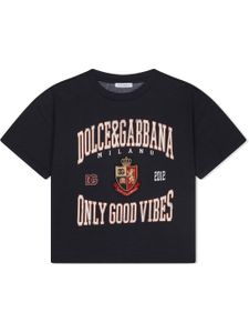 Dolce & Gabbana Kids t-shirt à patch brodé - Noir