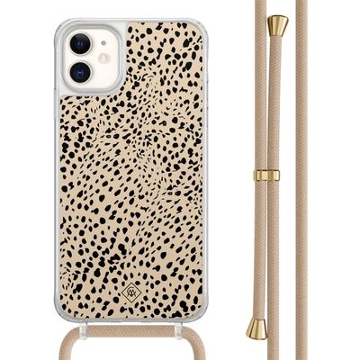 iPhone 11 hoesje met beige koord - Spot on
