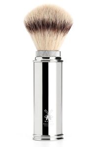 Muhle reisscheerkwast synthetisch haar Silvertip Fibre chroom
