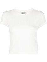 GUESS USA t-shirt crop à logo imprimé - Blanc