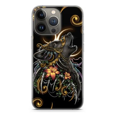 Huilende Wolf: iPhone 13 Pro Transparant Hoesje
