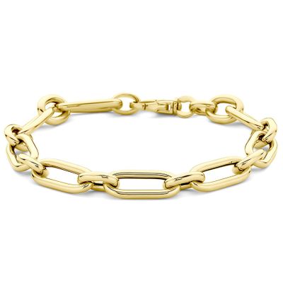 Armband Ovale schakels geelgoud 7,8 mm 19,5 cm