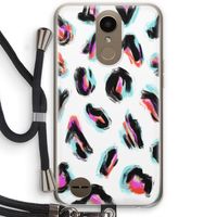 Cheetah color: LG K10 (2017) Transparant Hoesje met koord