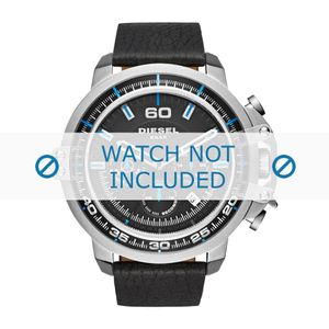 Horlogeband Diesel DZ4408 Leder Zwart 24mm