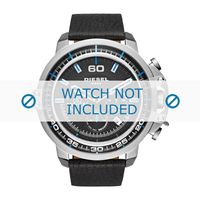 Horlogeband Diesel DZ4408 Leder Zwart 24mm