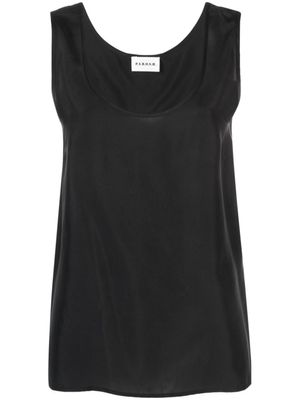 P.A.R.O.S.H. débardeur en soie à encolure arrondie - Noir