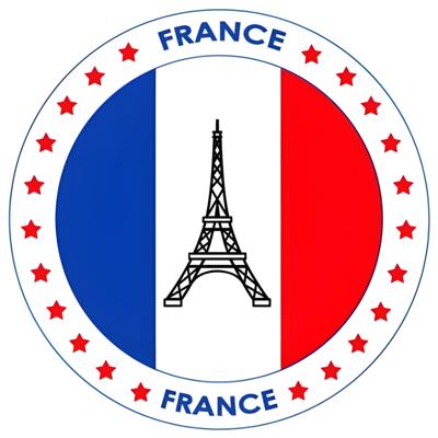 Bierviltjes Frankrijk thema print - 25x - Onderzetters Franse vlag - Landen decoratie feestartikelen