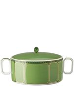 Swarovski x Rosenthal Signum Fern bol en porcelaine (29cm x 17cm) - Vert