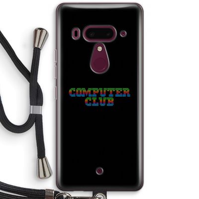 Retro: HTC U12+ Transparant Hoesje met koord