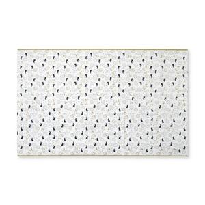Tafelkleed paashaas - wit/goud/zwart - papier - 138x220 cm