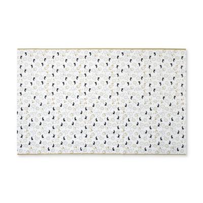 Tafelkleed paashaas - wit/goud/zwart - papier - 138x220 cm