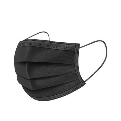 Mondmaskers 3-laags - zwart - 50 stuks