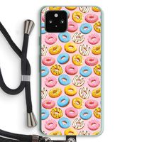 Pink donuts: Pixel 5a 5G Transparant Hoesje met koord
