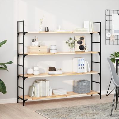 Wandschap zwevend 160x30x2 cm onbehandeld massief acaciahout