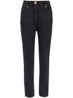 Balmain jean slim à taille haute - Noir