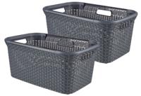 Curver style wasmand 45 liter antraciet 2 stuks