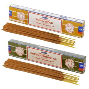 Wierook cadeaus set - 2x geurstokjes - Sandelhout en Citronella geur - Meditatie