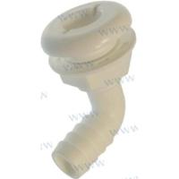 THTH-7592 - 90 DOORVOER-ROMPAANSLUITING VOOR 19 MM SLANGEN.