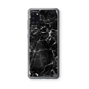 Zwart Marmer 2: Samsung Galaxy A31 Transparant Hoesje